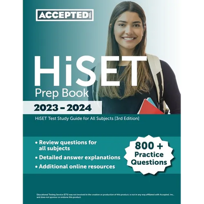HiSET Prep Book 2023-2024: 800+ Practice Questions, HiSET Test Study Guide for All Subjects - Paperback