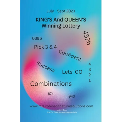 King's And Queen's Winning Lottery: July-Sept 2023 - Paperback