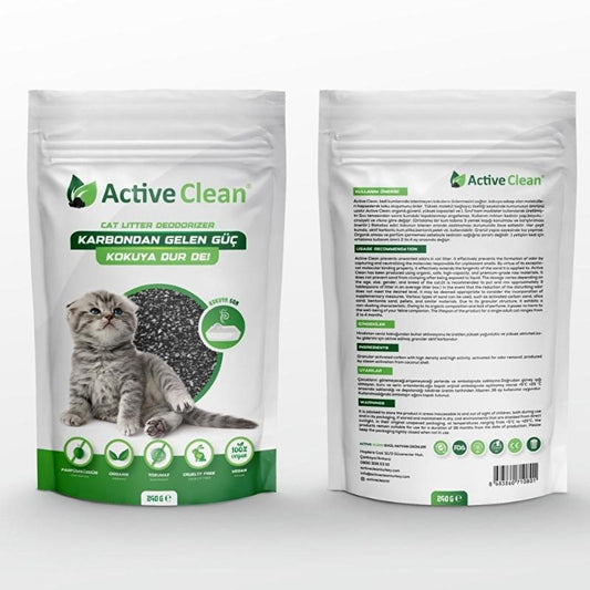Active Clean Cat Litter Odor Absorber - Natural, Safe, Effective Odor Eliminator for Cat Owners