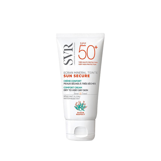 SVR Mineral Sunscreen Cream SPF 50+ - Colored Sun Protection for Sensitive Skin, 1.69 fl oz