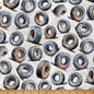 Light Gray Tires Hammer Down 43"/44" Fabric Per Yard