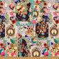 Multicolor Paris Luck 43"/44" Fabric Per Yard