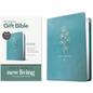 Premium Gift Bible Nlt, Filament Enabled (Leatherlike, Teal Cross, Red Letter) - Imitation Leather