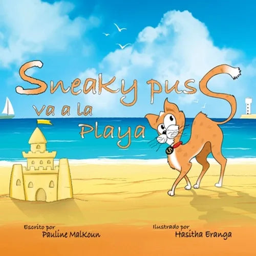 Sneaky Puss Goes to the Beach (Spanish Edition) - Paperback