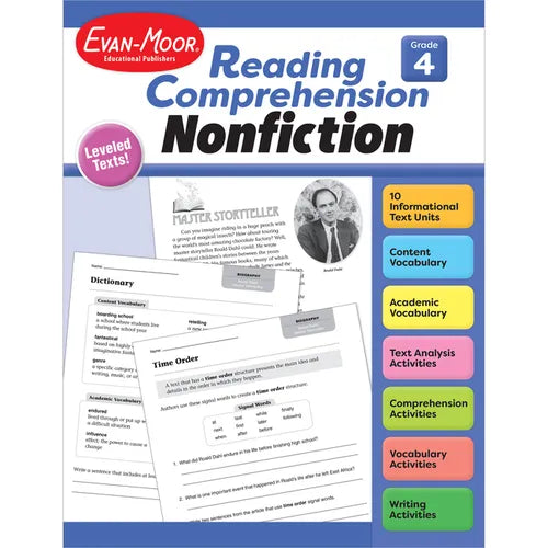 Reading Comprehension: Nonfiction, Grade 4 Teacher Resource - Paperback