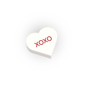 "XOXO" Conversation Candy Heart - Custom Printed 1x1 tile - Made Using a LEGO® Part