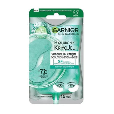 Garnier Hyaluronik Cooling Eye Mask - Anti-Fatigue, Hydrating Gel for Dark Circles & Puffiness