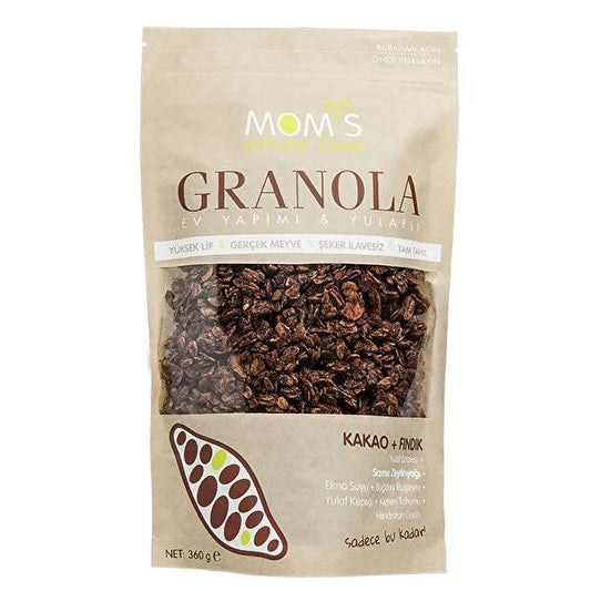 Mom's Granola - Healthy Whole Grain Granola with Cocoa & Hazelnut - 360g