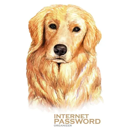 Internet Password Organizer: Golden Retriever Dog (Password Log Book) - Paperback