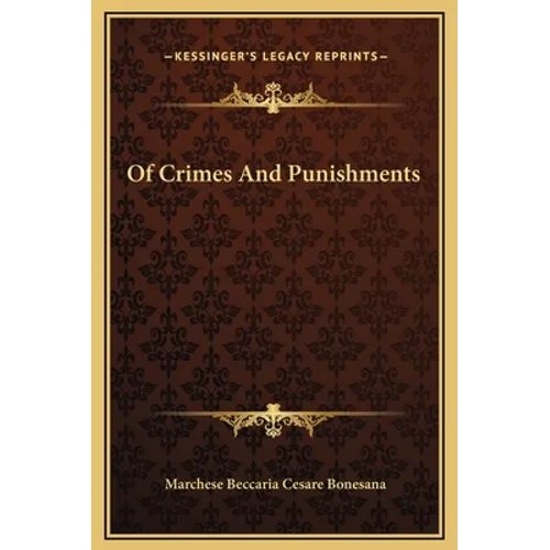 Of Crimes and Punishments - Hardcover
