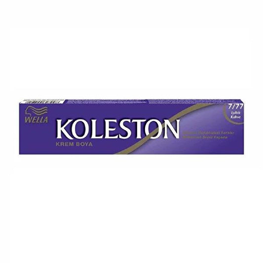 Koleston Permanent Hair Dye - I_õltõlõ Kahve 7/77, Long-Lasting Color & Shine for Grey Hair Coverage