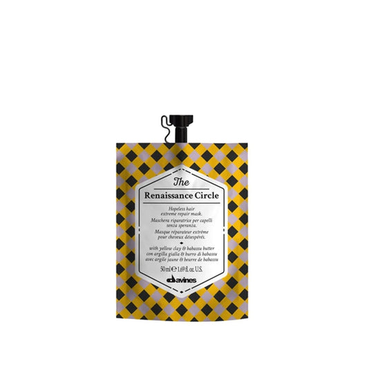 Davines The Renaissance Circle Repairing Care Mask for Damaged Hair - Nourishing Luxury Hair Treatment, 50ml