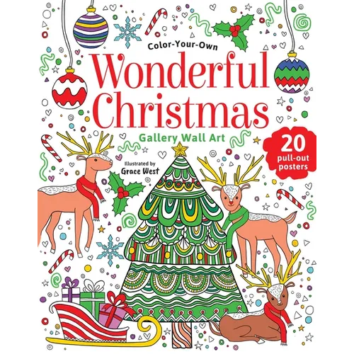Wonderful Christmas: Coloring Book: Color-Your-Own Gallery Wall Art - Paperback