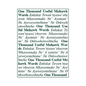 One Thousand Useful Mohawk Words - Paperback