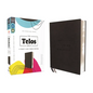 Niv, the Telos Bible, Leathersoft, Charcoal, Comfort Print: A Student's Guide Through Scripture - Imitation Leather