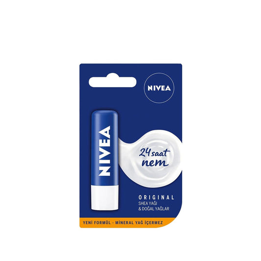 Nivea Original Care Lip Balm - Moisturizing, Colorless, 4.8g - Nivea lip balm