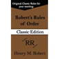 Robert's Rules of Order (Classic Edition) - Hardcover