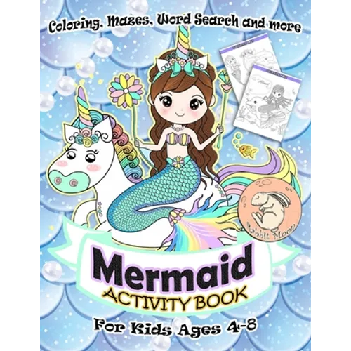 Mermaid Activity Book for Kids Ages 4-8: A Fun Kid Workbook Game For Learning, Coloring, Mazes, Word Search and More ! Mermaid Activity Book - Paperback