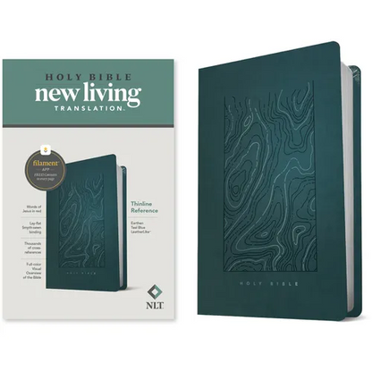 NLT Thinline Reference Bible, Filament Enabled Edition (Red Letter, Leatherlike, Teal Blue) - Imitation Leather