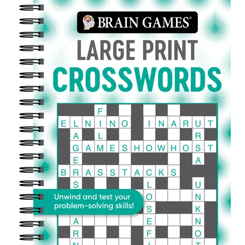 Brain Games - Large Print Crosswords (Swirls) - Spiral