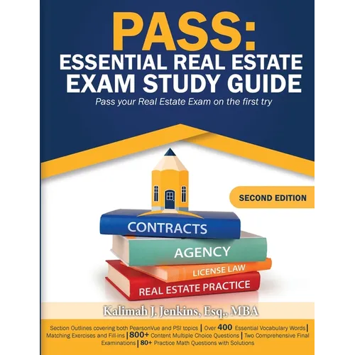 Pass: Essential Real Estate Exam Study Guide: Pass Your Real Estate Exam on the First Try - Paperback