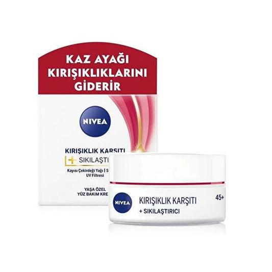 Nivea Anti-Wrinkle Face Cream - Anti-Aging Skincare for 40+, Firms & Moisturizes with UV Protection