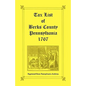 Tax List of Berks County [Pennsylvania] of 1767 - Paperback