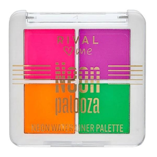 Rival Loves Me Neon Palooza Eyeliner Palette - Vibrant Neon Shades for Creative Makeup Looks