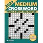 2023 Medium Crossword Puzzle Book For Adults With Solution - Paperback