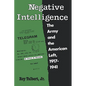 Negative Intelligence: The Army and the American Left, 1917-1941 - Paperback
