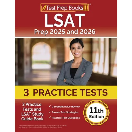 LSAT Prep 2025 and 2026: 3 Practice Tests and LSAT Study Guide Book [11th Edition] - Paperback