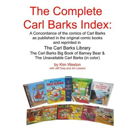 The Complete Carl Barks Index - Paperback