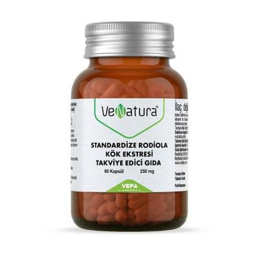 Venatura Standardized Rhodiola Root Extract Supplement - Gluten-Free, 60 Capsules for Stress Relief and Mental Clarity