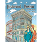 Historical Boston Coloring Book: 24 original detailed illustrations of landmark buildings and 1920's fashion - Hardcover