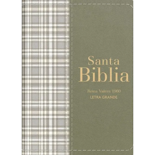 Biblia Rvr 1960 Compacta Símil Piel Cuadros Verde (Bible Rvr 1960 Compact Size Leatherlike Green Checked Pattern(spanish Edition) - Leather