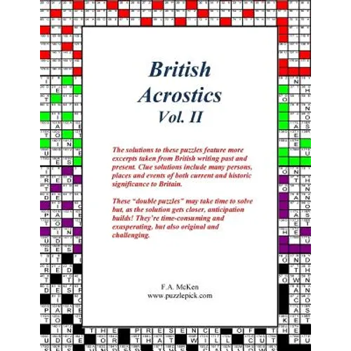 British Acrostics Vol. II - Paperback