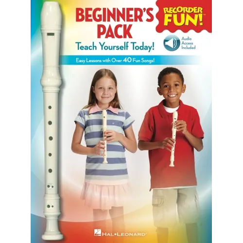 Recorder Fun! Beginner's Pack with Flute: Teach Yourself Today - Easy Lessons with Over 40 Fun Songs! - Paperback