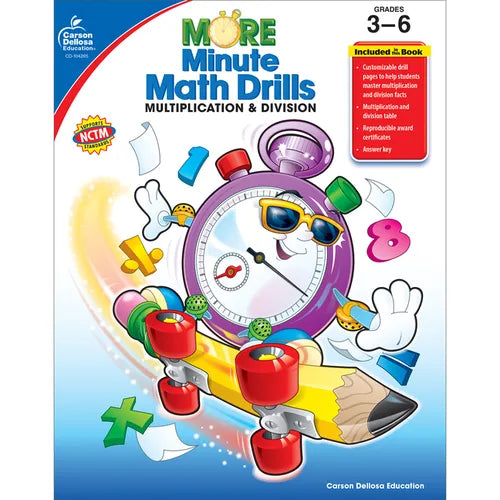 More Minute Math Drills, Grades 3 - 6: Multiplication and Division - Paperback