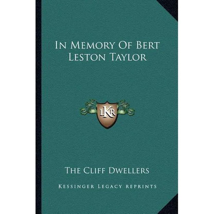 In Memory Of Bert Leston Taylor - Paperback