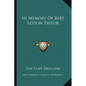 In Memory Of Bert Leston Taylor - Paperback