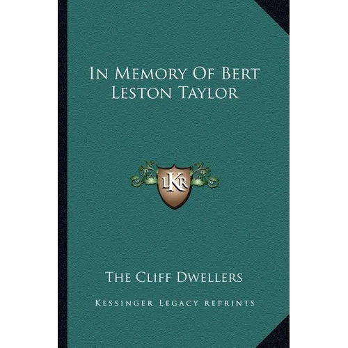 In Memory Of Bert Leston Taylor - Paperback