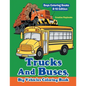 Trucks And Buses, Big Vehicles Coloring Book - Boys Coloring Books 8-10 Edition - Paperback