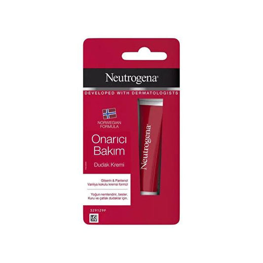 Neutrogena Repairing Lip Care Cream - Intensely Moisturizing Lip Balm for Dry, Chapped Lips - Vanilla Scented, 0.51 fl oz