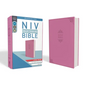NIV, Value Thinline Bible, Large Print, Imitation Leather, Pink - Imitation Leather