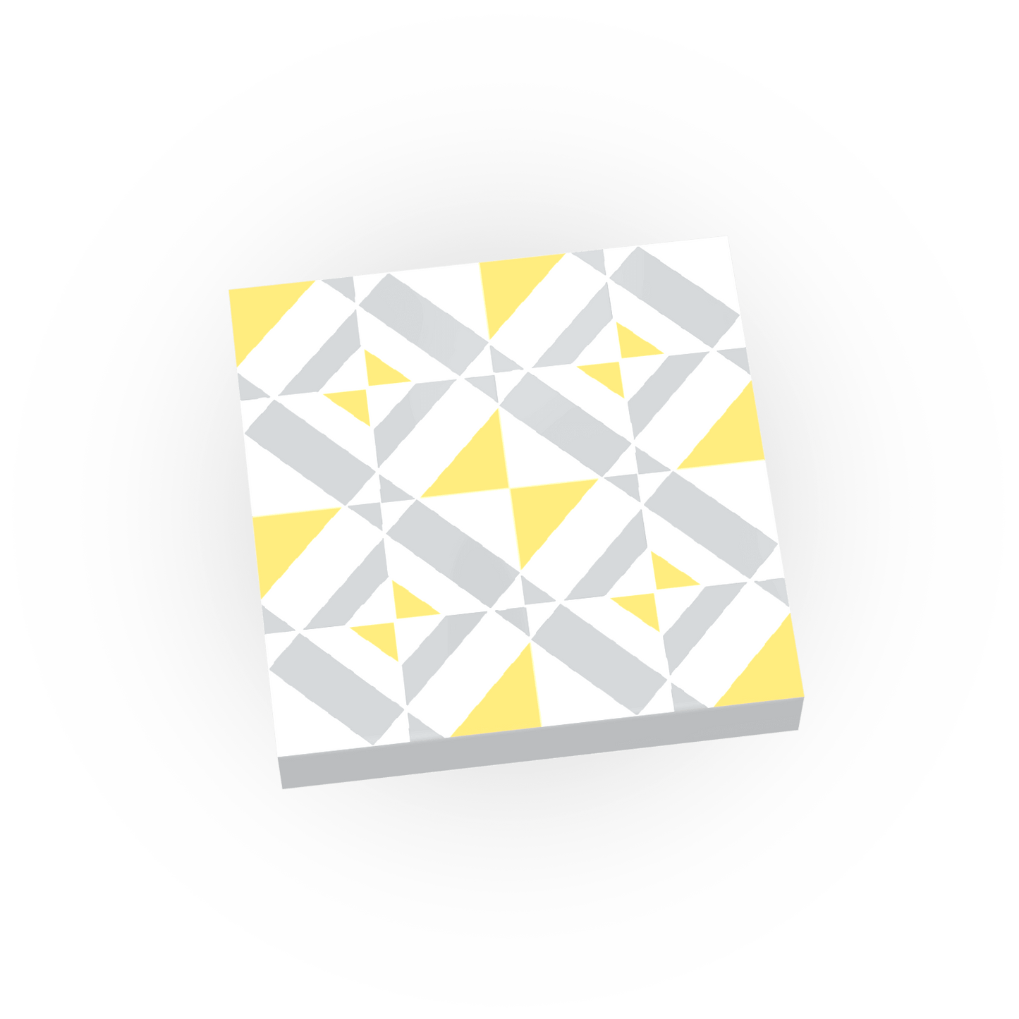 Yellow, Gray & White Tile for Floor & Wall - Custom Printed - Made with LEGO®