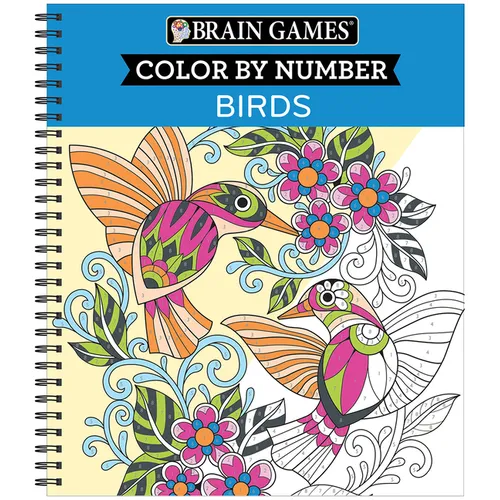 Brain Games - Color by Number: Birds - Spiral