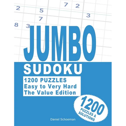 Jumbo Sudoku: 1200 Puzzles with 4 Levels. - Paperback