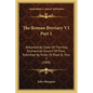 The Roman Breviary V1 Part 1: Reformed By Order Of The Holy Ecumenical Council Of Trent, Published By Order Of Pope St. Pius V (1908) - Paperback