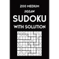 200 Medium Jigsaw Sudoku With Solution: 9x9, Puzzle Book, 2 puzzles per page - Paperback