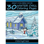 Adult Coloring Book: 30 Winter Chill Coloring Pages - Hardcover